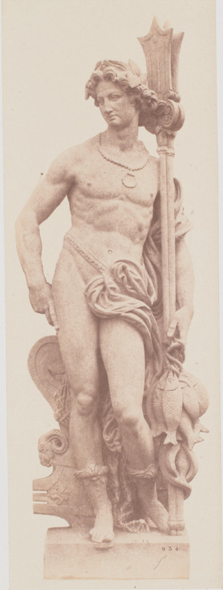 Édouard Baldus - "Le Pêcheur", sculpture de Charles Gumery, décor du palais du L...