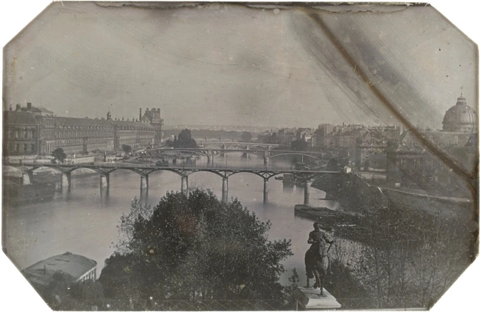 Le pont des Arts, le Louvre et l'Institut de France vus depuis le Pont-Neuf, Paris - Paul-Michel Hossard