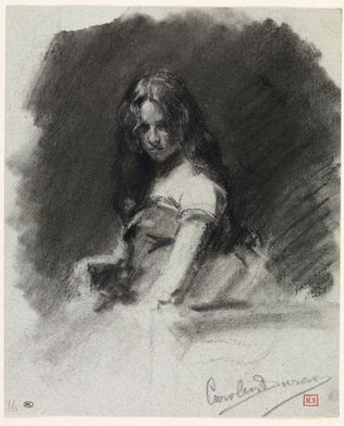 Carolus-Duran - Jeune femme, à mi-corps, la chevelure tombant