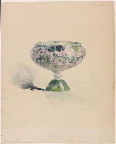 Louis Hestaux - Modèle de vase à décor de papillons en vol
