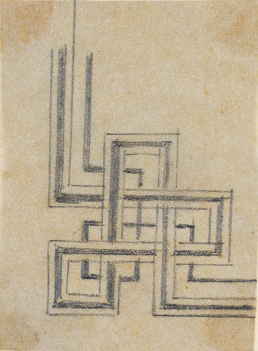 Victor Ruprich-Robert - Croquis représentant des motifs décoratifs, floraux, géo...