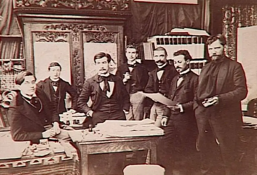 Anonyme - Atelier Mucha, tous les collaborateurs de mon père Jules Bocquin de 18...