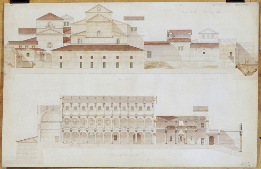Albert Ballu - Algérie, ruines de Théveste (Tébessa), basilique, état restauré
