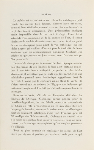 Guillaume Apollinaire - Catalogue d'exposition : Première exposition d'Art Nègre...