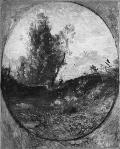 François Auguste Ravier - L'Etang au bouquet d'arbres