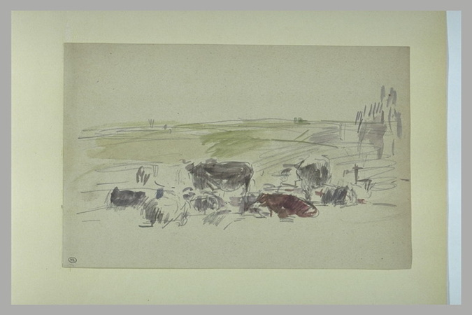 Troupeau dans un pâturage - Eugène Boudin | Musée d'Orsay