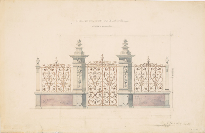 Victor Ruprich-Robert - Château de Carrouges, grille du parc