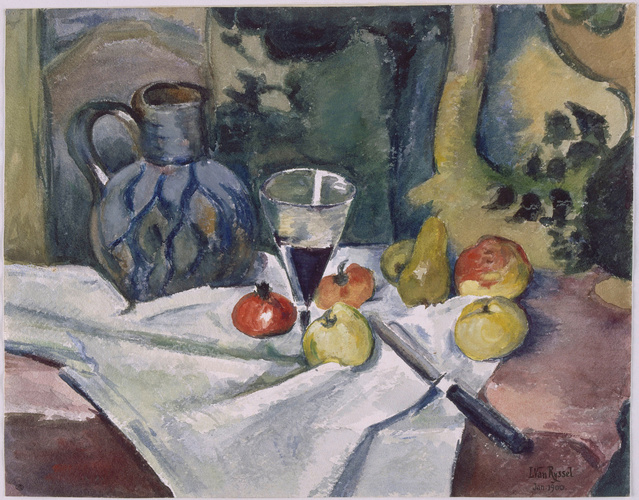 Paul Gachet - Fruits, pot bleu et verre