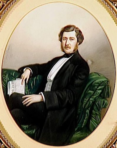 Philippe Félix Dupuis - Homme assis tenant le journal "La Presse"
