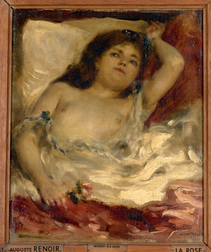 Auguste Renoir - Femme demi-nue couchée : la rose
