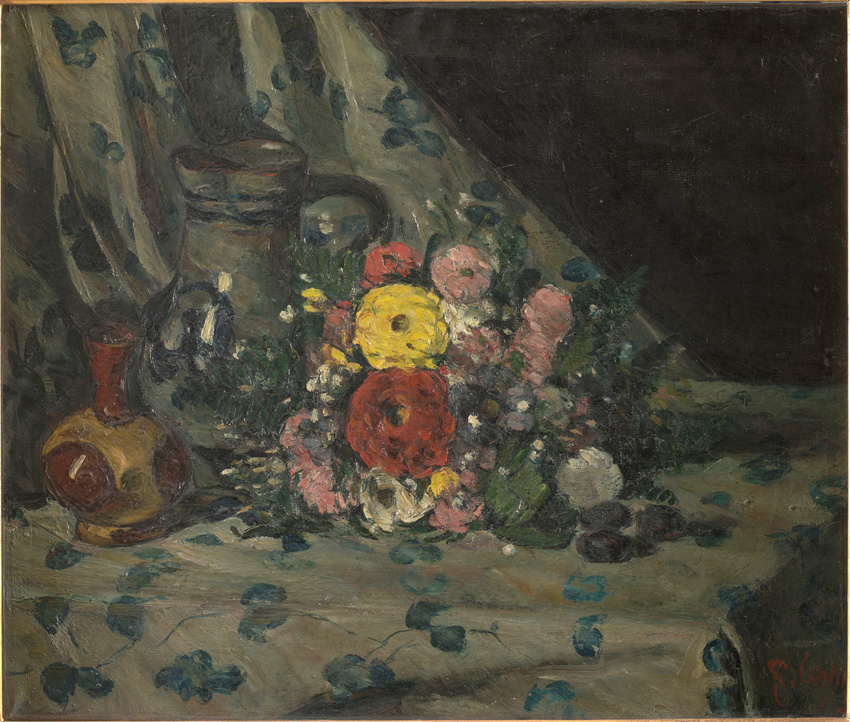Paul Cézanne - Bouquet au dahlia jaune