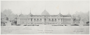 Charles Girault - Projet de 1896 pour le Petit Palais des Beaux-Arts à l'Exposit...