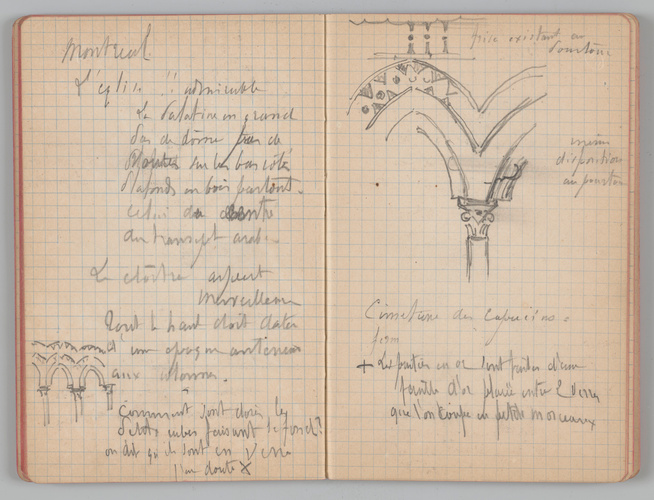 Charles-Justin Le Coeur - Carnet de notes concernant son voyage en Italie