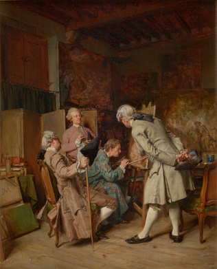Ernest Meissonier - Les Amateurs de peinture
