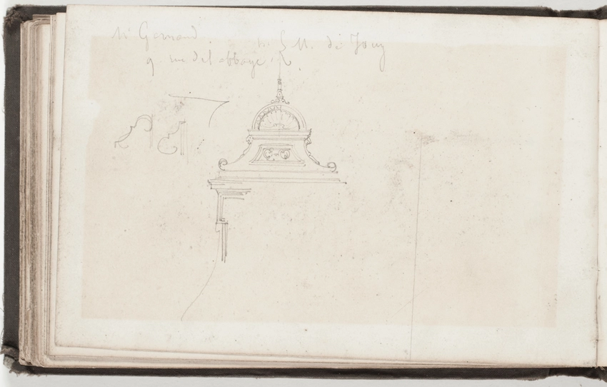 Maurice Ouradou - Carnet de dessins et d'études : figures à l'antique, fontaines...