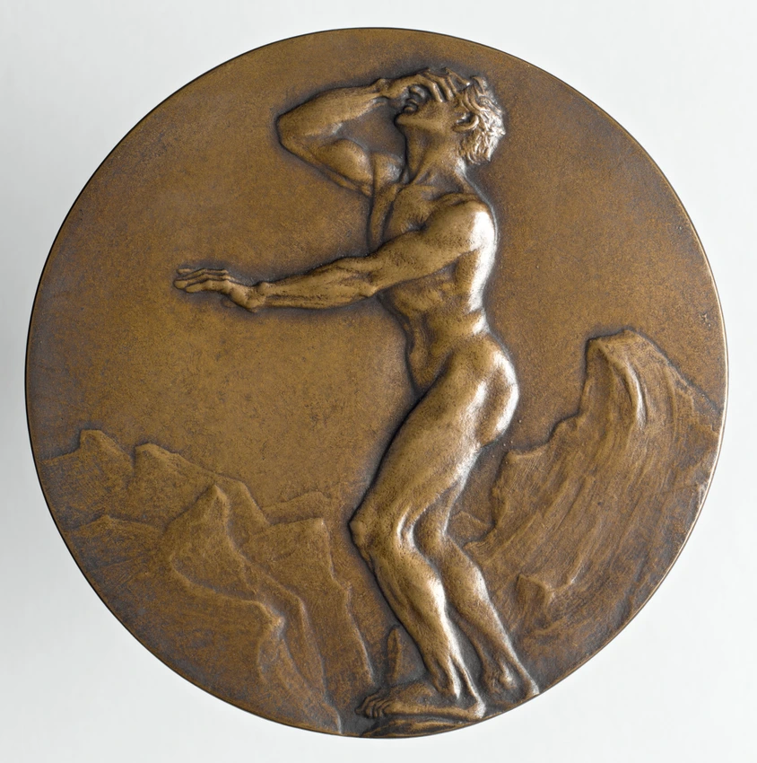 Charles Pillet - Homme nu sur le bord de l'abîme