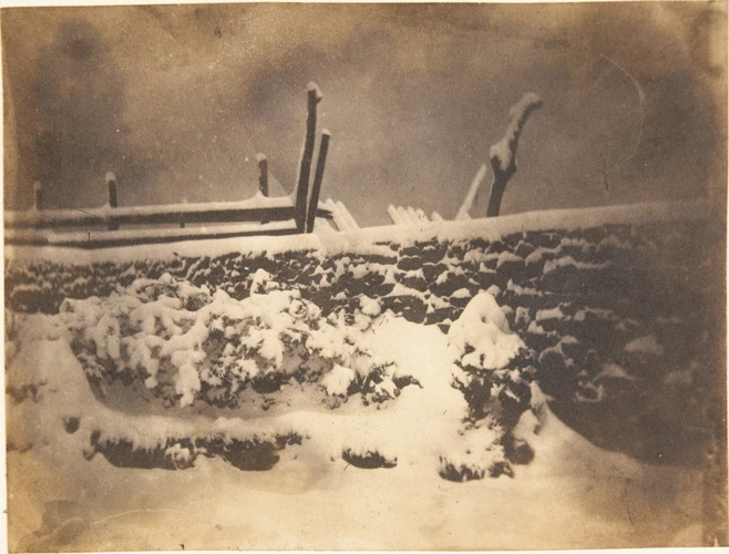 Auguste Vacquerie - Le Jardin de Marine Terrace, un jour de neige