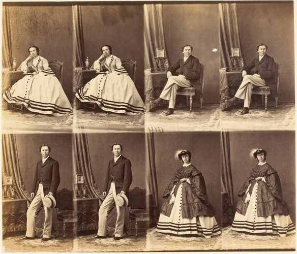 André Adolphe Eugène Disdéri - Comte et comtesse de Loche en huit poses, quatre ...