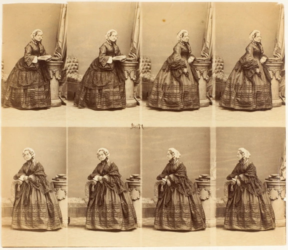 André Adolphe Eugène Disdéri - Lady James Stuart en huit poses en pied