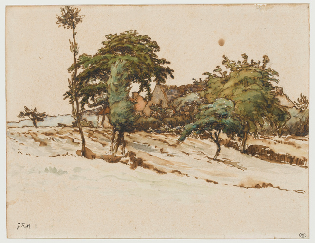 Jean-François Millet - Maisons parmi des arbres aux environs de Vichy