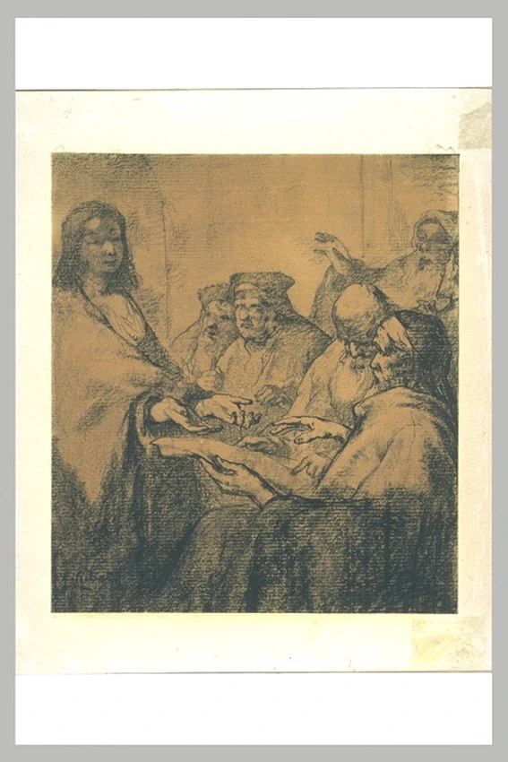 Théodule Ribot - Jésus au milieu des docteurs