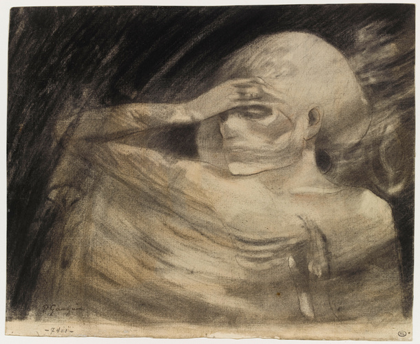 Paul Gauguin - Figure de spectre portant la main droite à son front : 'Madame La...