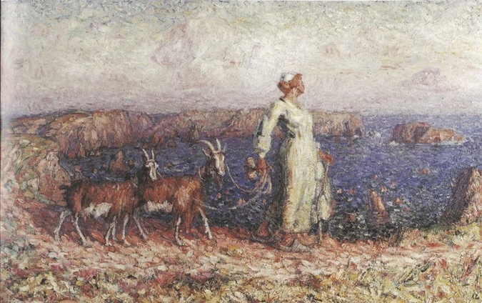 John Russell - Jeune fille aux chèvres
