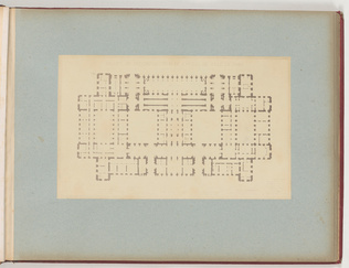 Anonyme - Projet de reconstruction de l'hôtel de ville de Paris, plan du rez-de-...