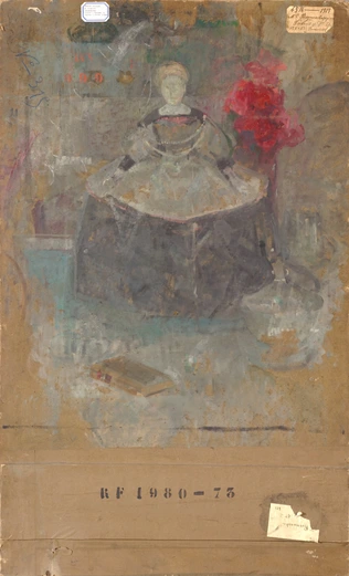 Olga Boznanska - Portrait de Madame D... (recto) ; Portrait de femme (verso)
