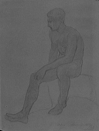 Louis Boitte - Naples, Musée National, Mercure au repos, bronze provenant d'Herc...