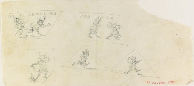 Emile Gallé - Poncif pour le décor d'une cocotte sur le thème de la destruction ...