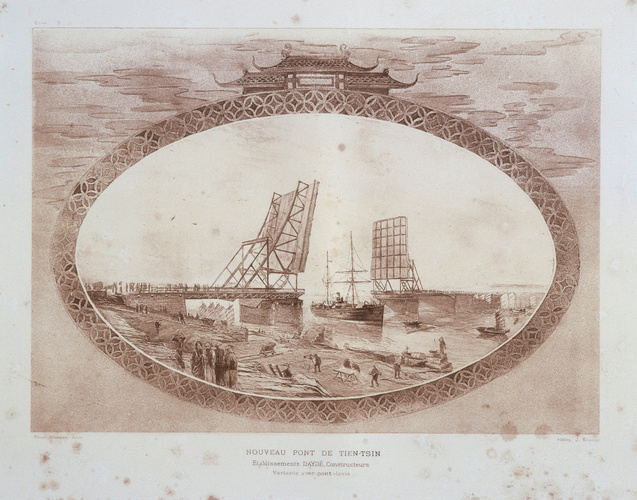 Raoul Brandon - Nouveau pont de Tien-Tsin. Variante avec pont-levis