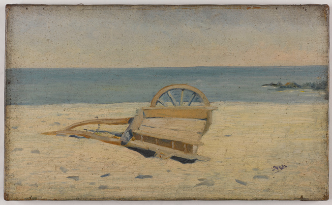 Alphonse Osbert - Sur la grève de Diélette (Manche)