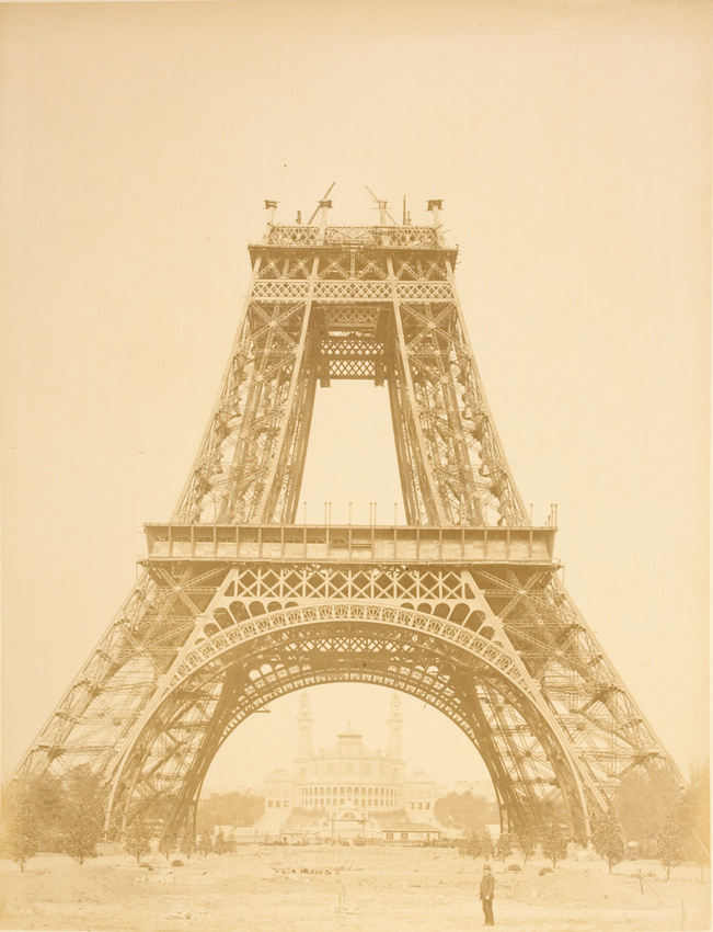 Louis-Emile Durandelle - La Tour Eiffel jusqu'à la 2è plate forme, le 21 Août 18...