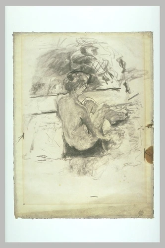 Edouard Vuillard - Modèle féminin nu, assis, de dos