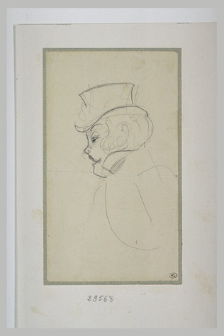 Henri de Toulouse-Lautrec - Réjane, coiffée d'un chapeau amazone, dans 'Madame S...