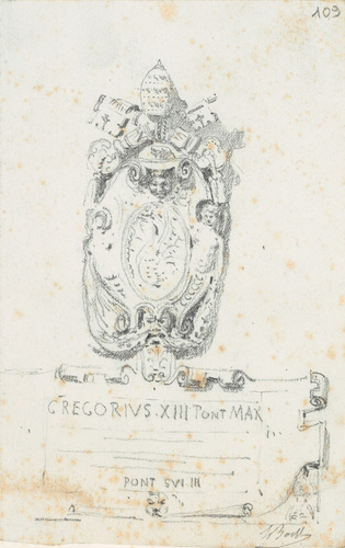 Louis Boitte - Ecusson aux armes de Grégoire XIII