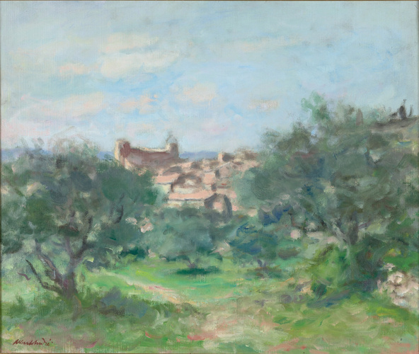 Albert André - Laudun et les oliviers
