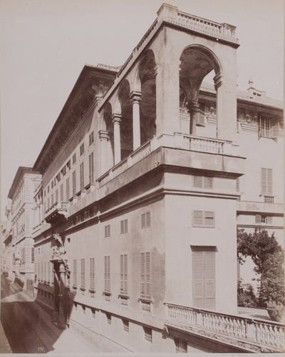 Gênes, vue du palais Durazzo Pallavicini au numéro 1, de la via Balbi