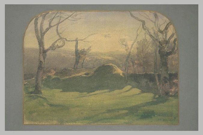 François Auguste Ravier - Etude de paysage