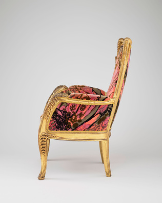 Louis Majorelle - Fauteuil en bergère, décor de fougères