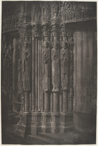 Charles Nègre - Cathédrale de Chartres, statues colonnes de l'ébrasement gauche ...