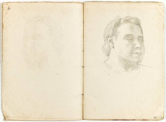 Maurice Denis - Portrait d'une jeune femme (visage) de trois-quarts