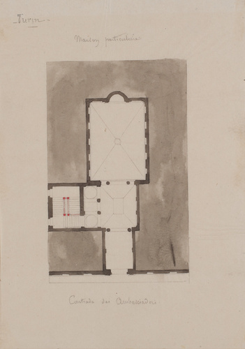 Edouard Villain - Plan d’une maison particulière, contrada dei Ambasciadori, Tur...