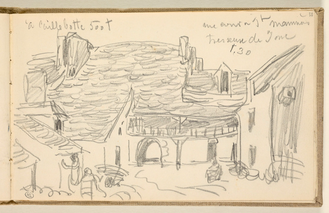 Alfred Sisley - Une cour à Saint-Mammès