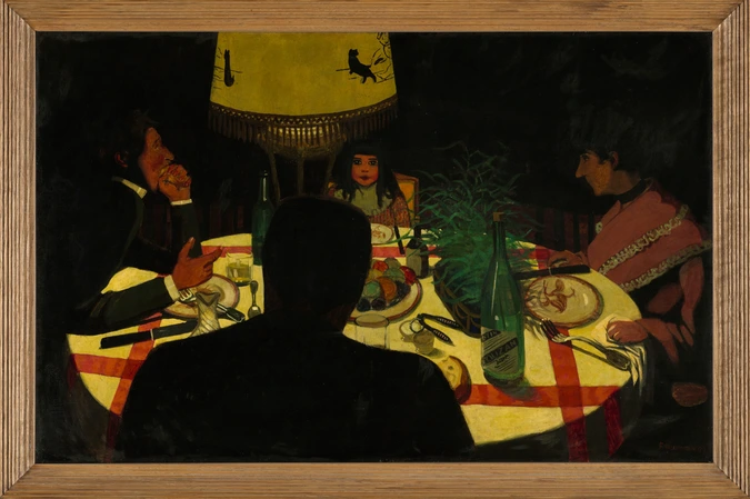 Félix Vallotton - Le Dîner, effet de lampe