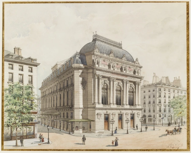 Alphonse Crépinet - Projet de reconstruction de l'Opéra Comique, vue perspective
