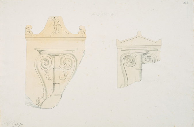 Louis Boitte - Athènes, fragments de stèles