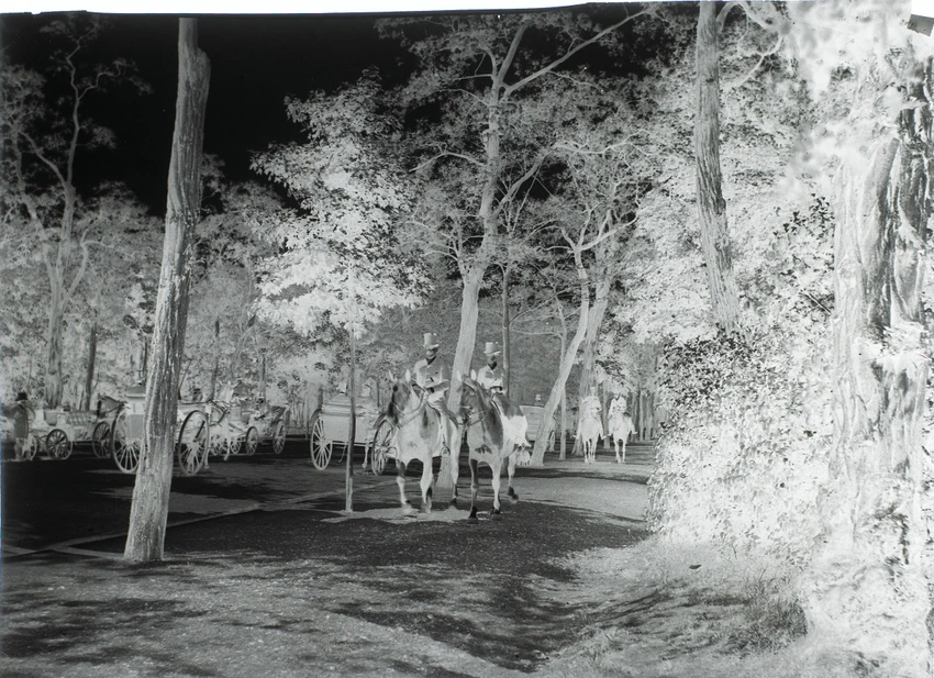Henri Lemoine - Deux cavaliers trottant au Bois de Boulogne
