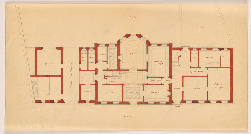 Jean-Camille Formigé - Villa Morenas, Orange (?) : plan